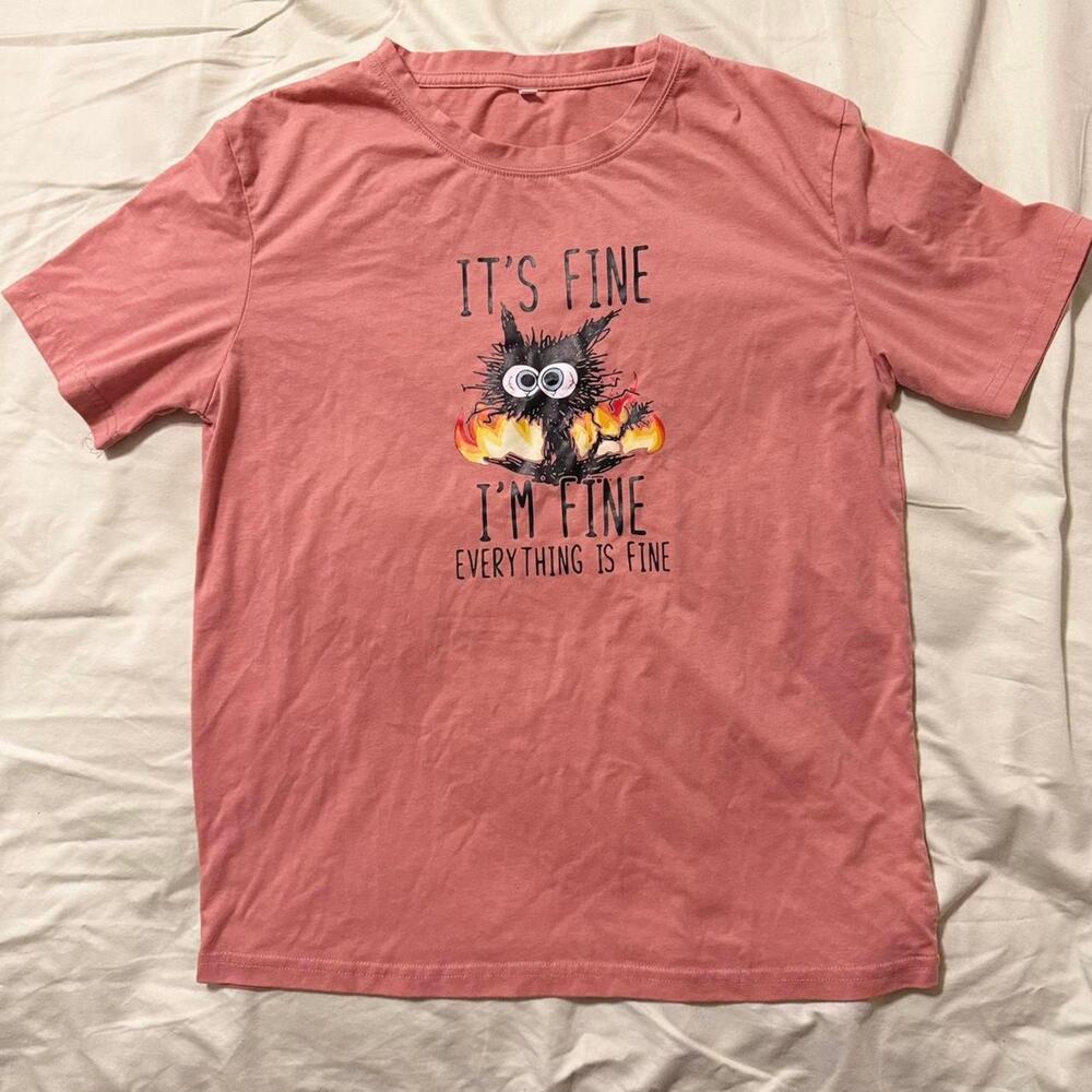 Dusty Rose Graphic Tee Size Medium
